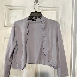 Lilac scalloped design cardigan